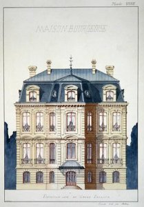 Front elevation of a house for the Bourgeoisie