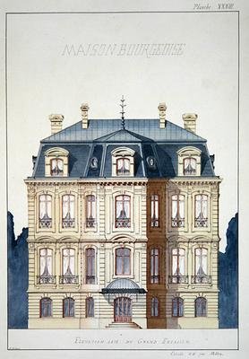 Front elevation of a house for the Bourgeoisie