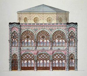 Elevation of a Cafe-Concert from a folio of designs 1870