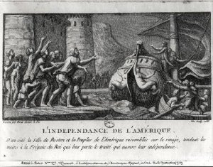 The American Independence a French frigate bringing the treaty to Boston