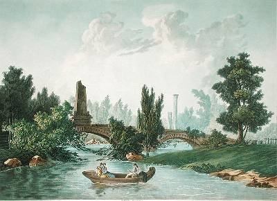 Bridge to the Tour du Gouverneur in the Parc Monceau