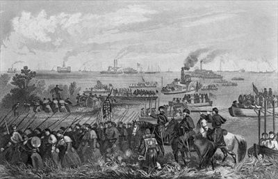 Landing of troops on Roanoke Island