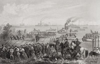 The landing of troops on Roanoke Island during the American Civil War North Carolina 1862
