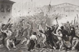 Attack on the Massachusetts 6th at Baltimore Maryland