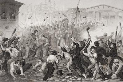 Attack on the Massachusetts 6th at Baltimore Maryland