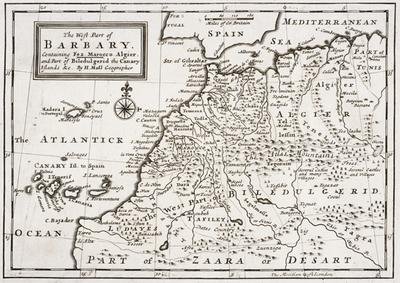 Map of The West Part of Barbary 1720