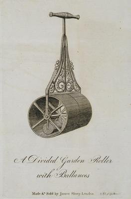 Garden roller with divided barrel and balances 1773