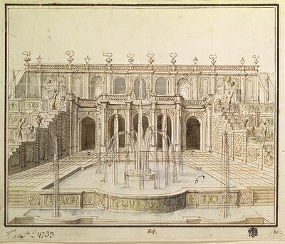 The Great Cascade in the lower park at Peterhof 1720