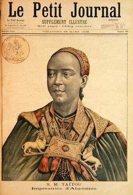Portrait of the Taytu Betul 1851-1918 Empress of Ethiopia from Le Petit Journal 29th March 1896
