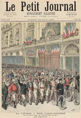 The Start of the Road Race from Paris to Belfort from Le Petit Journal 18th June 1892