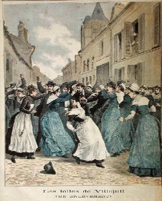 Arrest of Lunatics in Villejuif from Le Petit Journal 1891