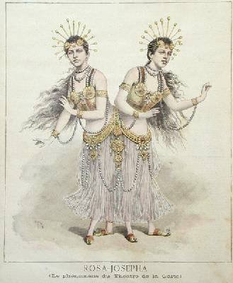 The Siamese Twins Rosa and Josepha Blazek from Le Petit Journal 1891