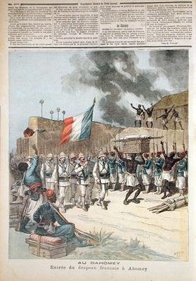 The French Flag Entering Abomey from Le Petit Journal 10th December 1892