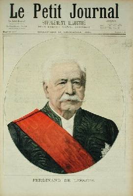 Portrait of Ferdinand Marie de Lesseps 1805-94 from Le Petit Journal 16th December 1894