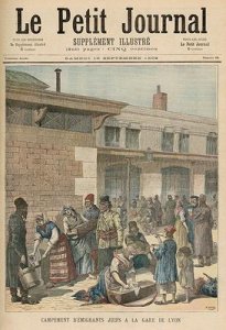 Jewish Refugee Camp in the Gare de Lyon from Le Petit Journal Supplement Illustre 10th September 1892
