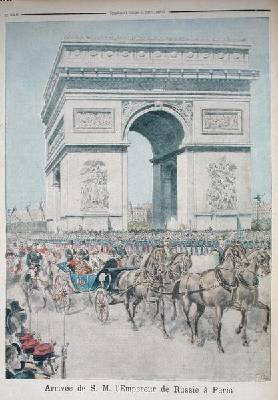 Tsar Nicolas II 1894-1917 in Paris from Le Petit Journal 11 October 1896