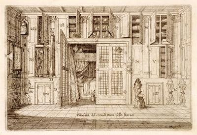 Interior Drawing RoomStudy from Cornelio Meyers Book of Knowledge 1696
