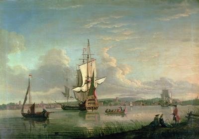 Gunship on the Thames off Woolwich