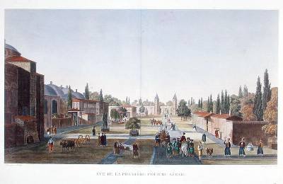 View of the Outer Courtyard of the Seraglio Topkapi Palace Constantinople