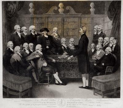 Group Portrait of the President Fellows and Corresponding Members of the Medical Society of London