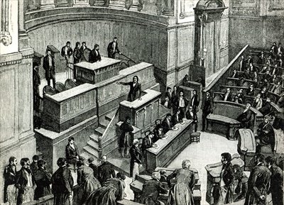 Victor Hugo 1802-85 in the Chamber of Peers 1885