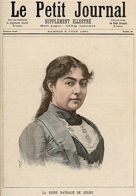Queen Natalija of Serbia 1859-1941 from Le Petit Journal 6th June 1891