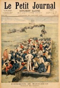 Events in Madagascar The Repatriation of French troops illustration from Le Petit Journal 20th January 1896
