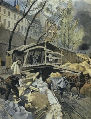 Working on the metropolitan Paris illustration from Le Petit Journal Supplement illustre 14th May 1899