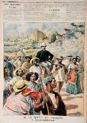 M le Myre de Vilers in Madagascar illustration from Le Petit Journal 22th October 1894
