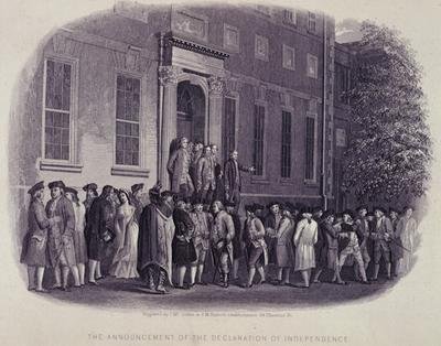 The Announcement of the Declaration of Independence illustrated in The Life of George Washington