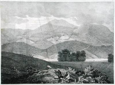 View of Part of the Lake and Cottages at Ottacamund Neelgherry Mountains