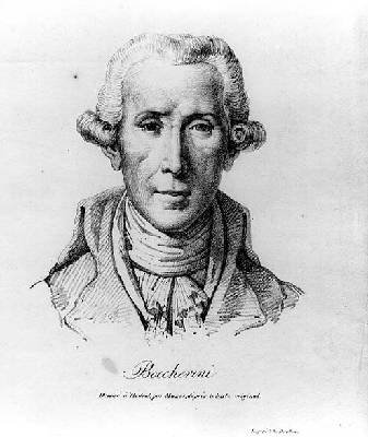 Portrait of Liugi Boccherini 1743-1805 Italian composer drawn from the original bust