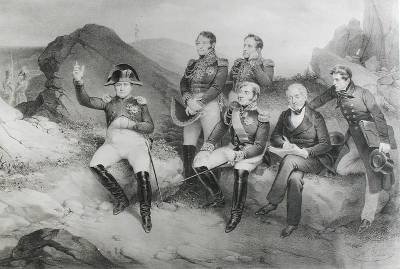 Emperor Napoleon I 1769-1821 Dictating his Memoirs to Emmanuel Las Cases 1766-1842 on St Helena 1860