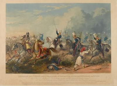 Charge of the 3rd Kings Own Light Dragoons at the Battle of Chillianwala on the 13th of January