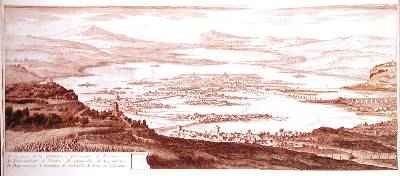 The Town of Mexico from Voyages aux Regions Equinoxales du Nouveau Continent by Alexander von Humboldt