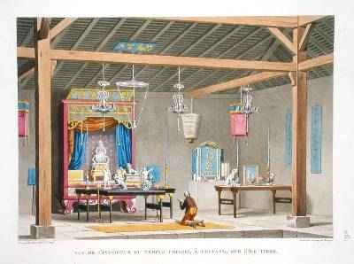 View of the interior of the Chinese Temple at Kupang on the Island of Timor