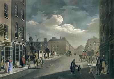 View from Capel Street looking over Essex Bridge Dublin from A set of twenty views of Dublin 1797