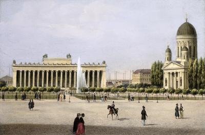 The Old Museum 1822-30 from the Lustgarten and Berliner Dom on the right 1845
