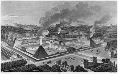 Perspective view of a canon forge