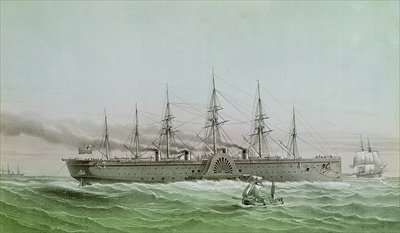 The Great Eastern Laying Electrical Cable between Europe and America