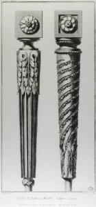 Sample of furniture legs from Oeuvres diverses de Lalonde decorateur et dessinateur