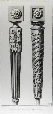 Sample of furniture legs from Oeuvres diverses de Lalonde decorateur et dessinateur