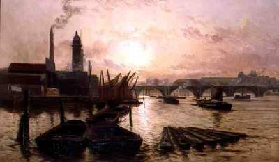 The Old Hungerford Bridge on the River Thames