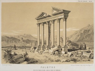 View of a ruined temple Palmyra Syria