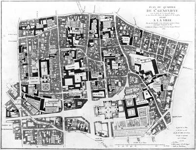 Map of Sainte Genevieve area Paris