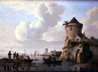 Pulling in Nets at Sunset