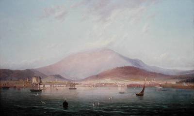 Hobart Town with Mount Wellington Tasmania