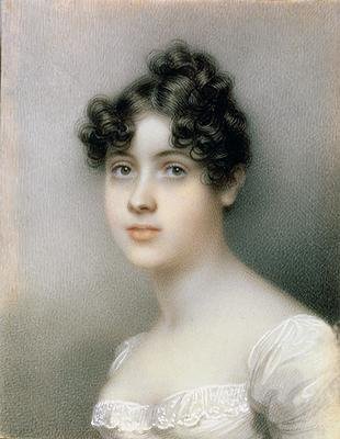 Portrait Miniature of Girl in a White Dress