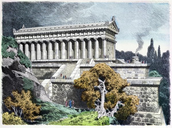 Temple of Diana at Ephesus from a series of the Seven Wonders of the Ancient World