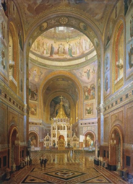 Interior of the Church of Christ the Saviour in Moscow